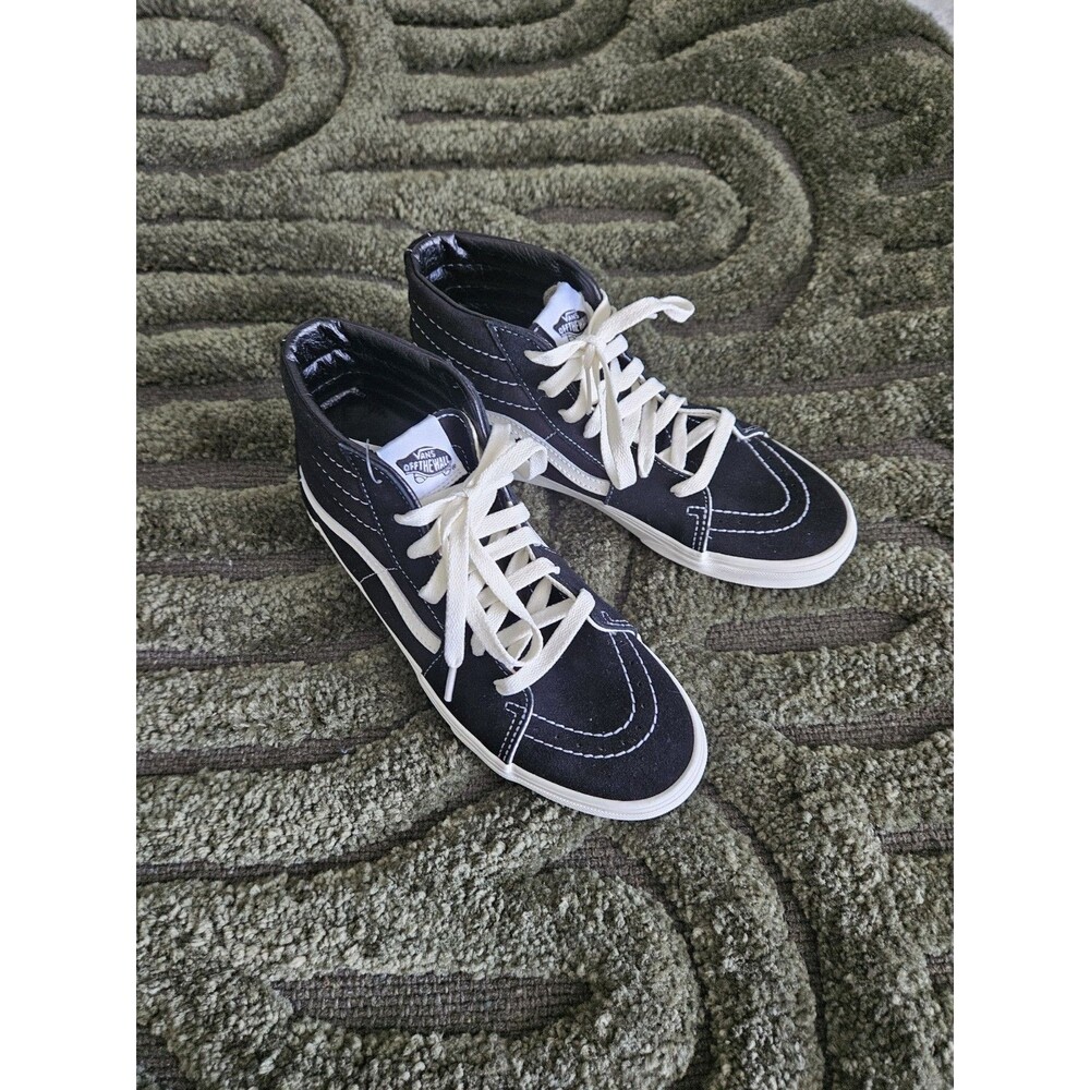 Vans Sk8-Hi Junior Black Marshmallow High Top Sneakers Size7 New Box VN0A4UI2BPT